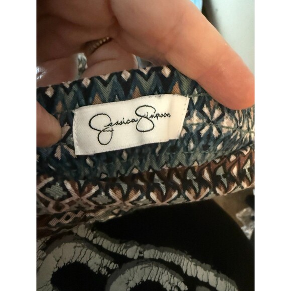 Jessica Simpson Boho Print Elastic Waist Pants Lounge, Casual Comfy XL Viscose - Picture 6 of 9